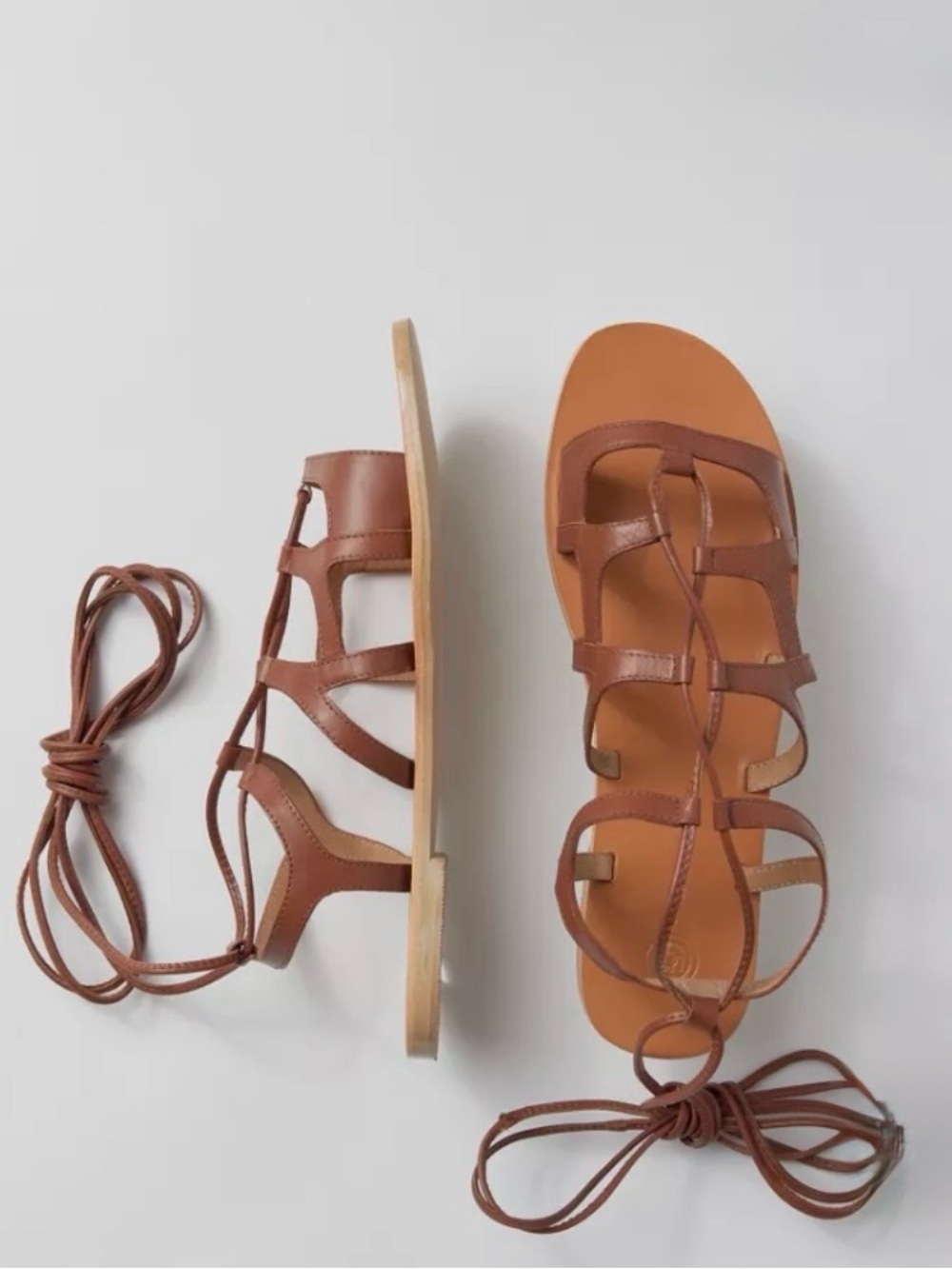 Urban Outfitters Hazel Gladiator Sandals in Brown Faux Leather. Size 9. New!
